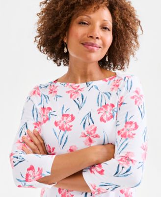 Petite Boat Neck Pull-On Top