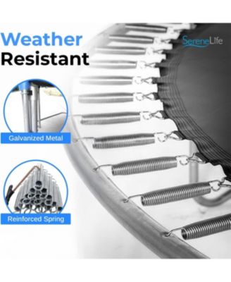 Outdoor Trampoline 8FT–14FT with Safety Enclosure Net & Ladder, ASTM Approved Heavy-Duty Trampoline for Kids & Adults