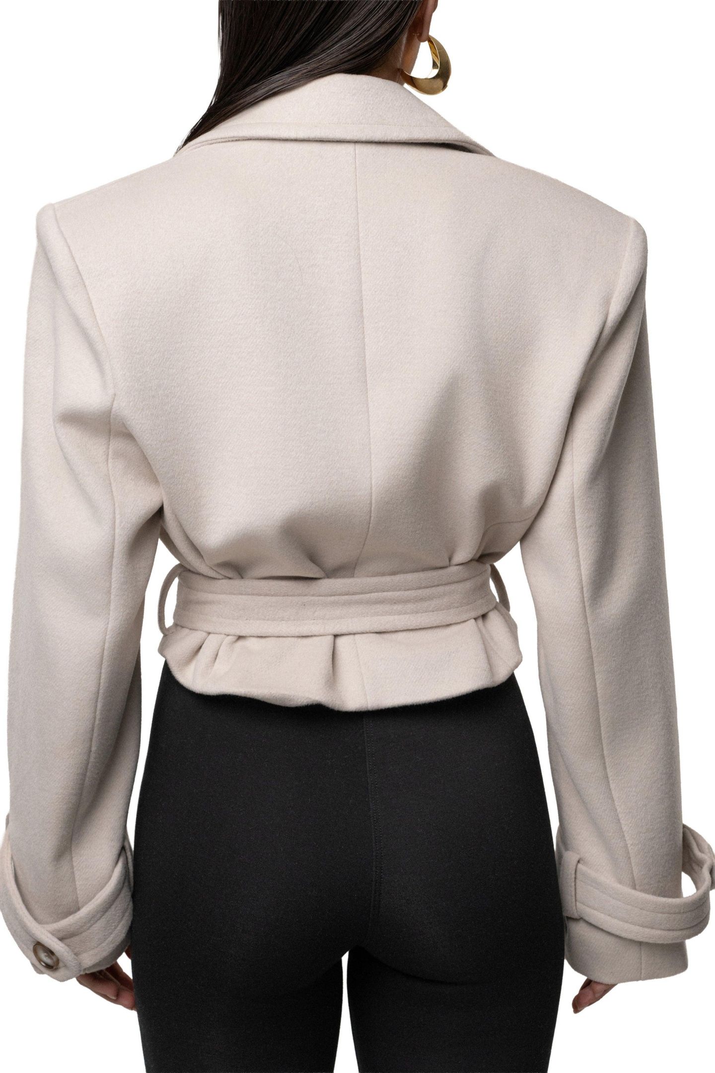 Женская куртка JLUXLABEL Sharp Presence Crop Jacket, цвет: Бежевый — фото 3