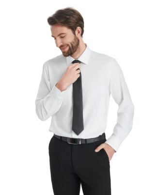 Men's Herringbone Long-Sleeve Dress Shirt