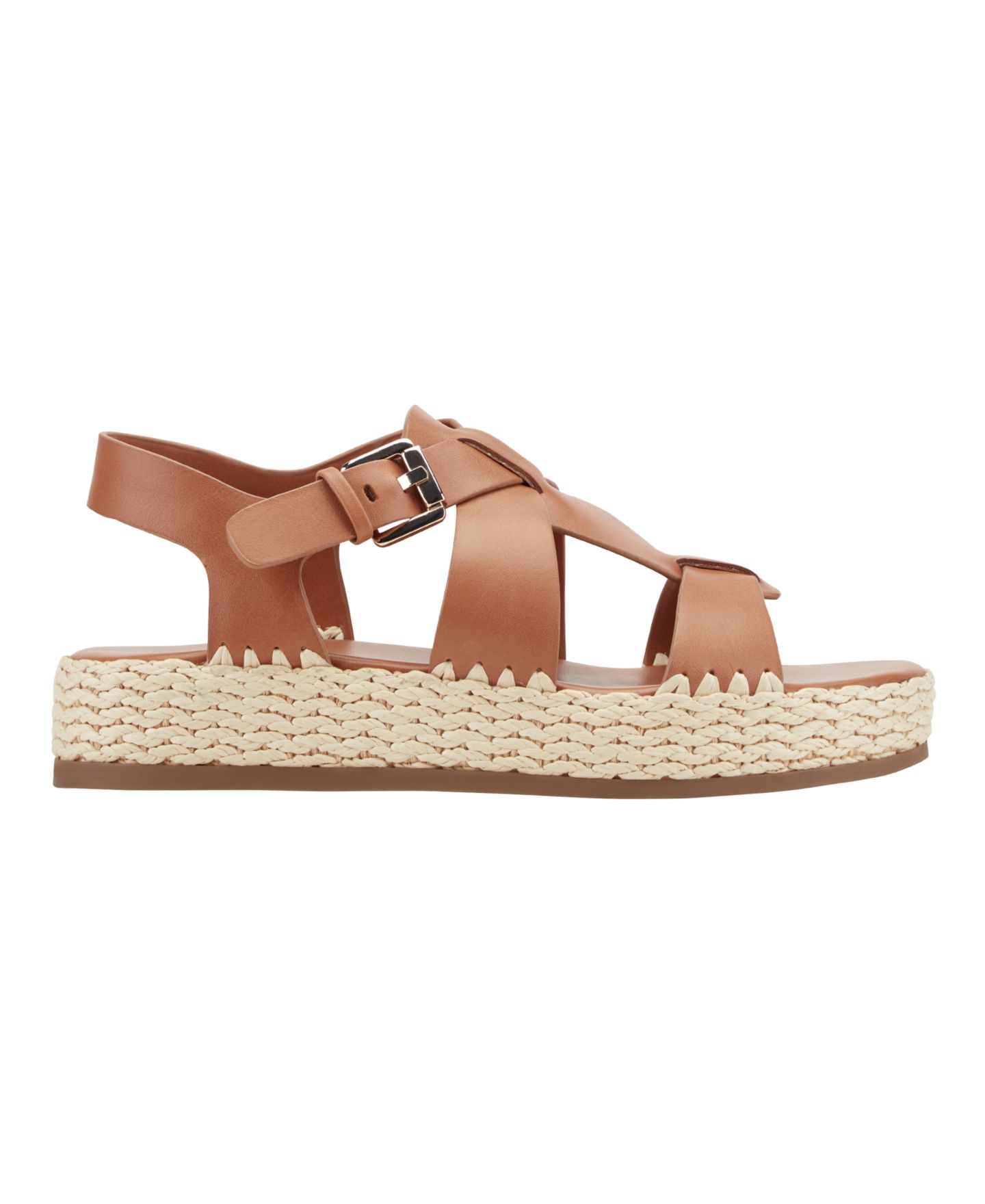Женские сандалии Marc Fisher LTD Elissa Fisherman Flat Platform, цвет: Коньячный кожаный — фото 2