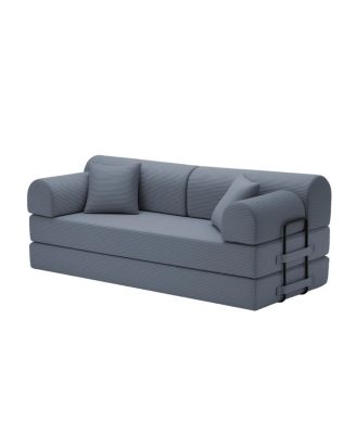Corduroy Convertible Sleeper Sofa Bed with Pillow