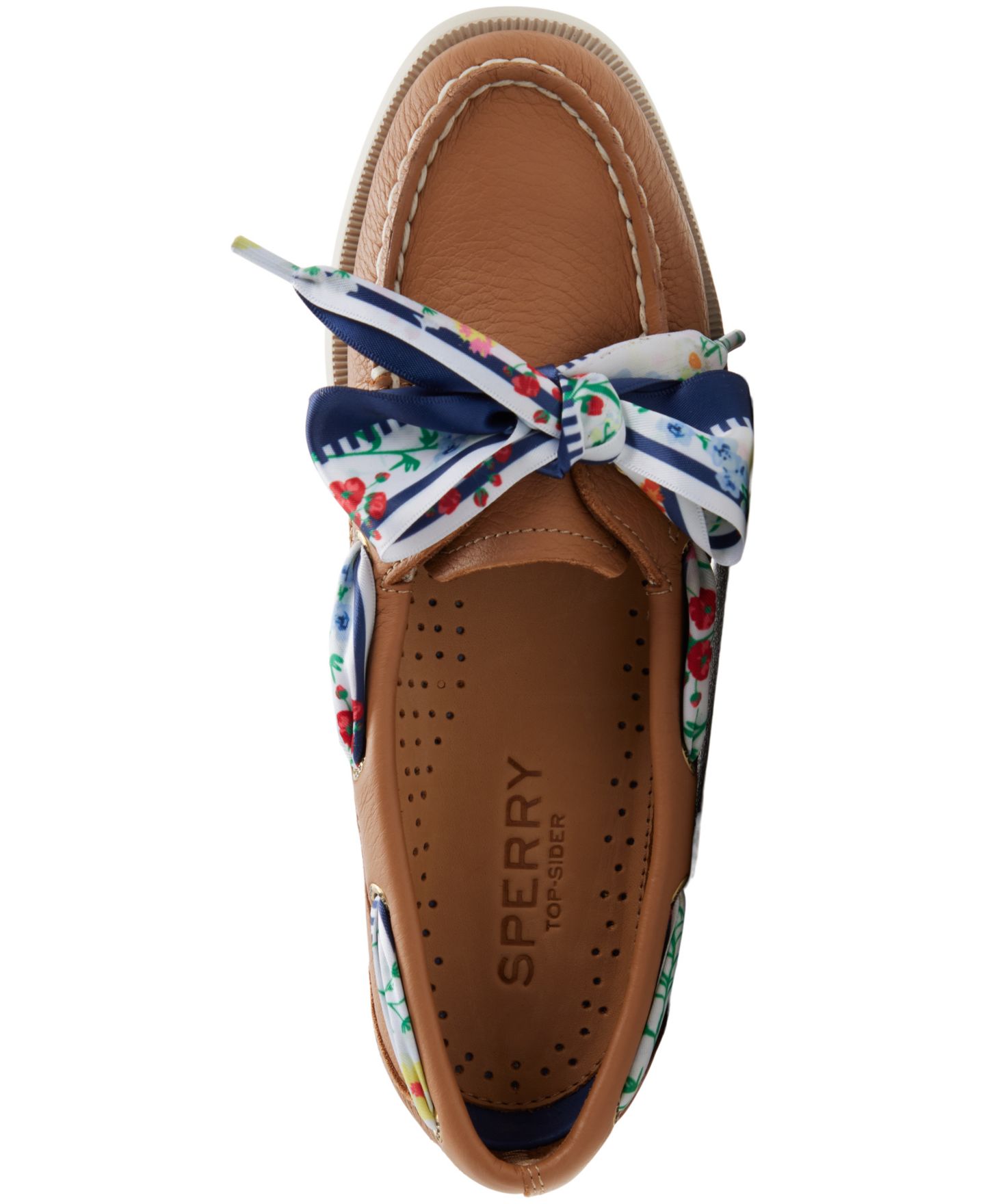 Женские туфли Sperry Authentic Original One-Eye Round Toe Boat, цвет: Рыжевато-коричневый — фото 4