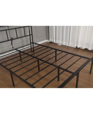 Streamdale 14" Bed Frame w/ Storage Headboard, USB-C, LED Light