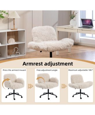  Criss Cross Ergonomic Swivel Desk Chair with Adjustable Armrests & Wheels