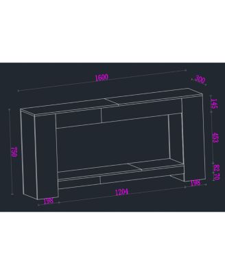 Rustic Rectangular Wooden Coffee/Entryway Table