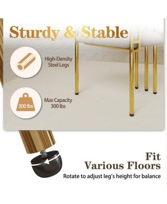 Dining Chair 2505  Fabric Golden Finish