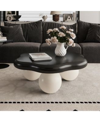 35" Cloud Shaped Coffee Table, Petal-Shaped Minimalist Table
