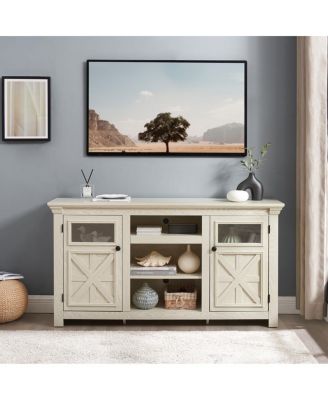 Farmhouse Barn Door TV Stand Media Console