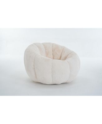 Adult Floral Bean Bag Chair, Ultra-Soft Faux Fur, Large Single-Seater.