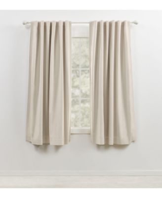 Sallie Total Blackout, Back Tab and Rod Pocket Single Curtain Panel