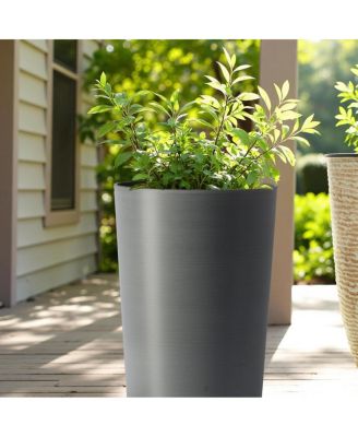  2 Pack 21.7" Tall Square Planters for Outdoor Plants