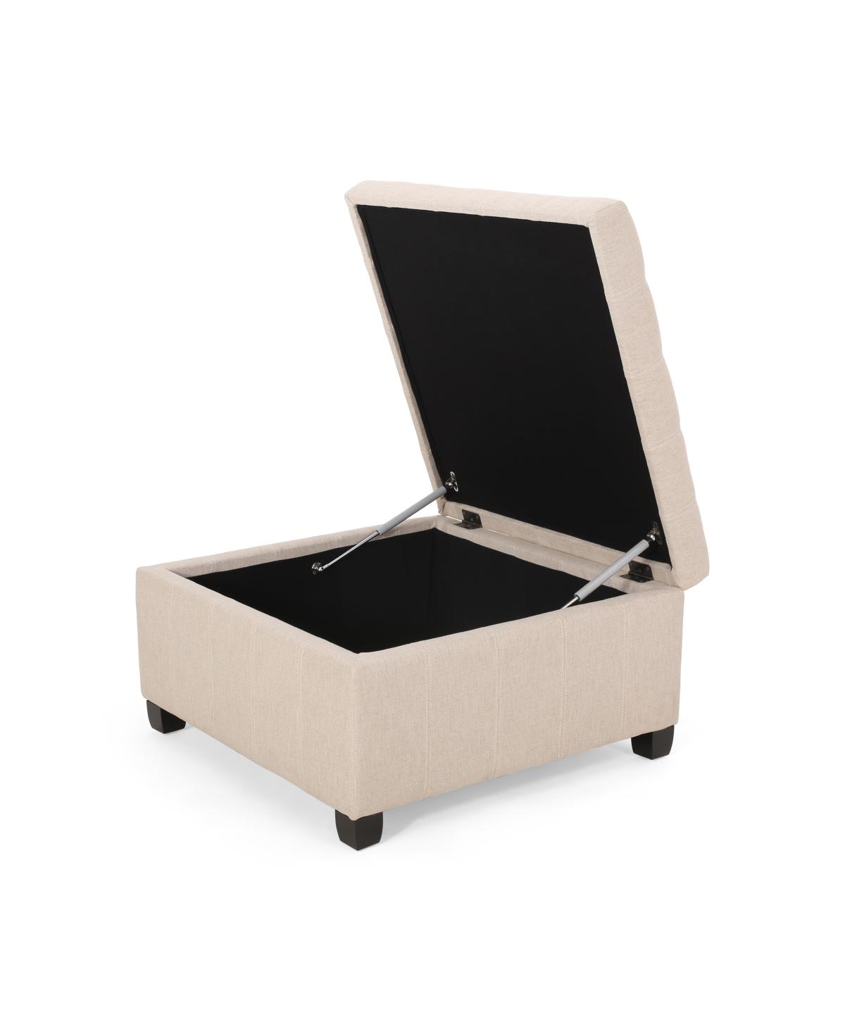 Streamdale Furniture Upholstered Tufted Fabric Storage Ottoman