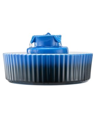 Cute Cupcake Ceramic Pet Fountain Cat Bowls , 2.1L/71oz Cat & Dog Water Dispenser with Quiet Pump