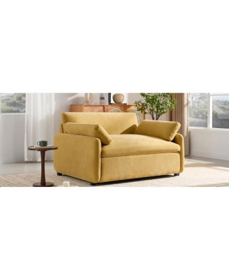 Oversized Chenille Sofa Chair, Wide Seat Accent Chair, Modern Upholstered Armchair
