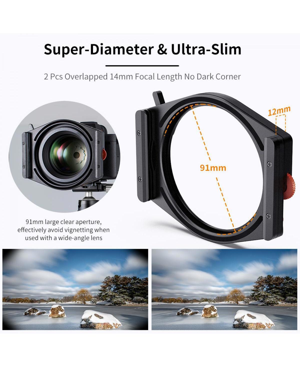 KandF Concept X Pro Square Filter Holder System with Cpl, ND1000