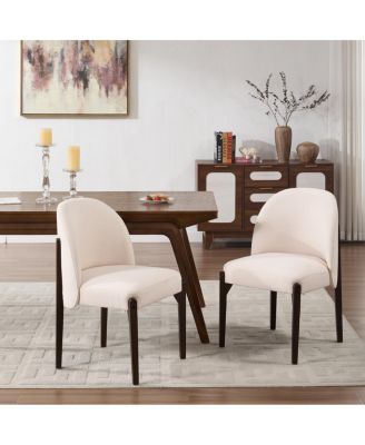 Wooden Dining Chairs Set of 2, Modern Upholstered Kitchen Chairs