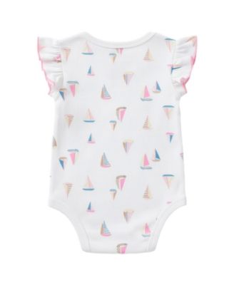 Baby Girls' Short-Sleeve Bodysuit with Rattle, 2-Piece Set