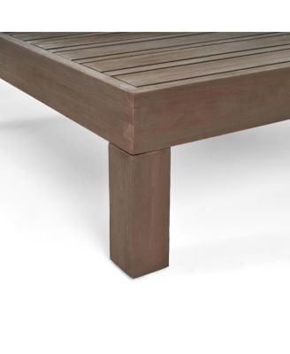 Rustic Acacia Wood Outdoor Coffee Table