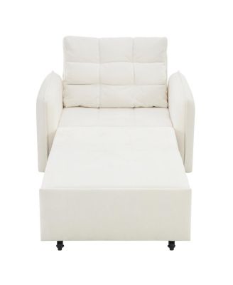 3-in-1 Sleeper Chair Bed, 80" Extra Long Pull Out Sofa with USB Charging & Storage