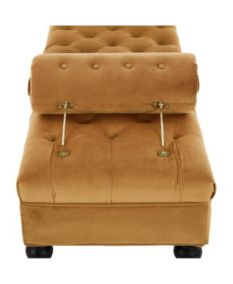 Velvet Upholstered Bench with 2 Pillows for Bedroom, Living Room, Entryway