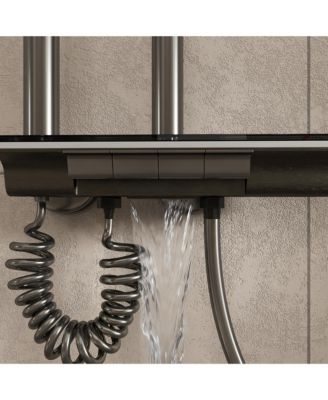 Adjustable Height 4-In-1 Shower System With LED Temperature Display