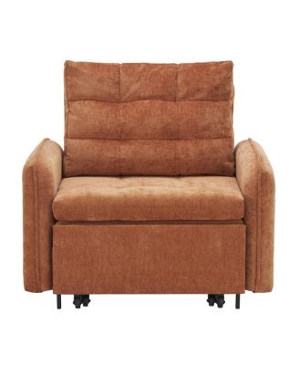 3-in-1 Sleeper Chair Bed, 80" Extra Long Pull Out Sofa with USB Charging & Storage