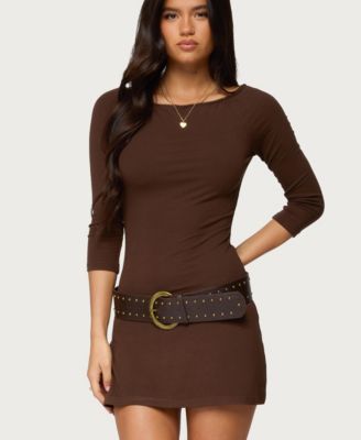 Women's Jadey Boat Neck Mini Dress