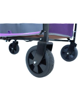 All-in-One Convertible Folding Camping Wagon Cart with Bench Seat