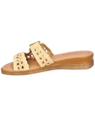 Women's Bar-Italy Slip-On Wedge Sandals