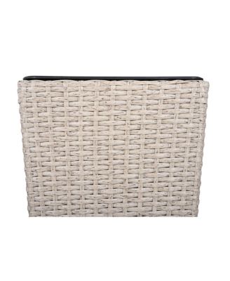 Outdoor PE Wicker Flower Pots, 2-Pcs Set