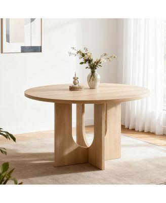 Modern Farmhouse 47.3" Round Dining Table for 4