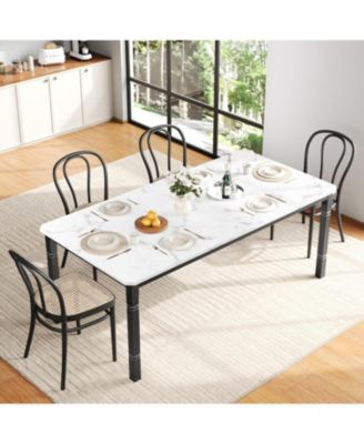 79 Inch Large Industrial Dining Room Table for 6-8 People Rectangular Wood Kitchen Table Modern Farmhouse Dining Table Kitchen Dining Room