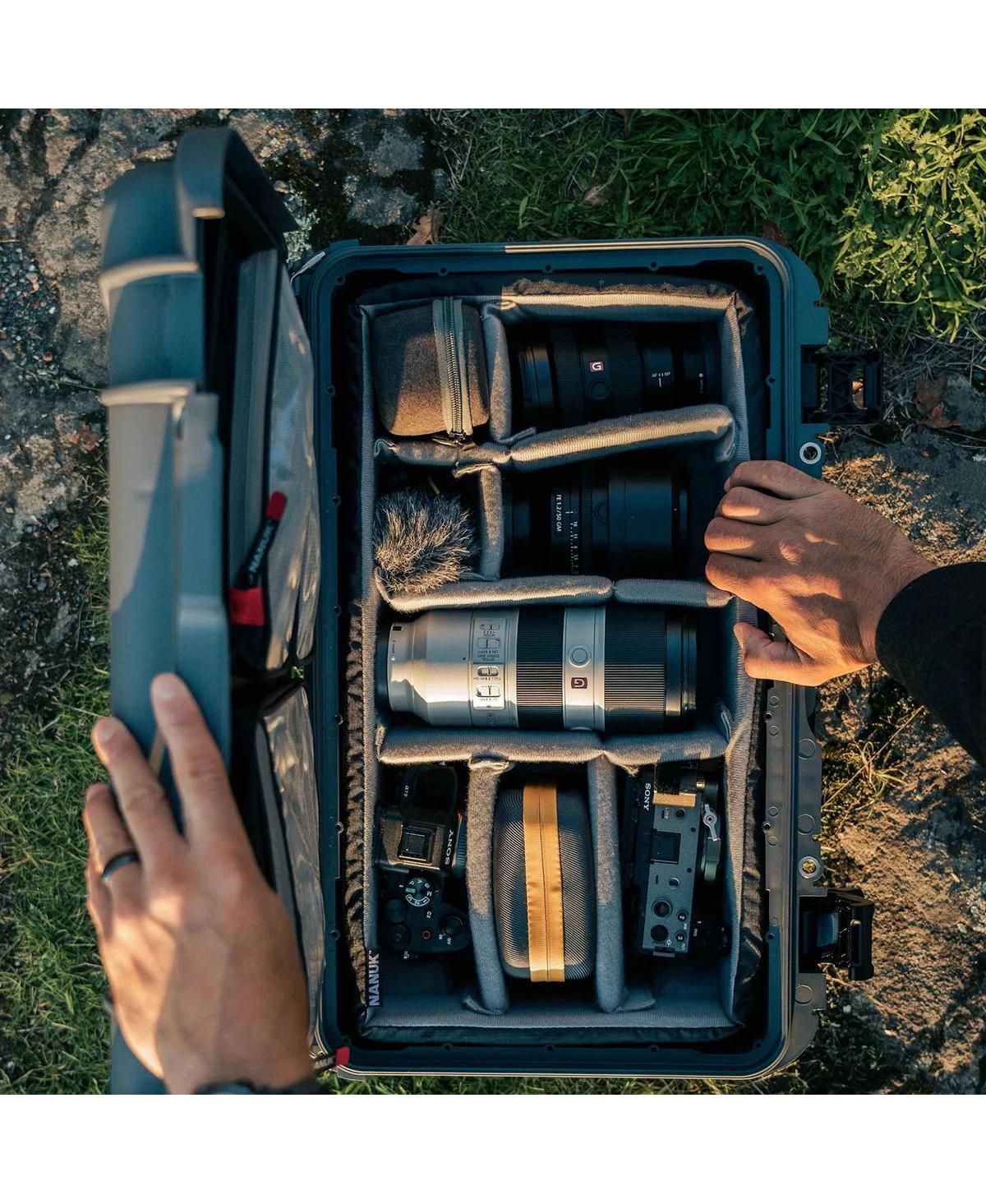 Nanuk Wheeled Series 935 Lightweight Nk-7 Resin Waterproof Hard Case with Lid Organizer and Padded Dividers, Graphite