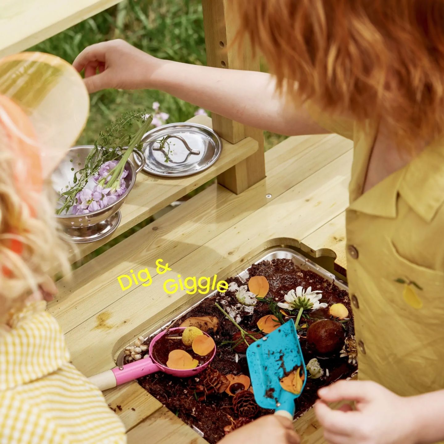 Детская игрушка Tiny Land Mud Kitchen - DuoPlay Outdoor Play Kitchen for Kids — фото 9