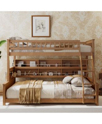 Streamdale Twin XL over Queen Bunk Bed with Shelving, Lights & Pegboard