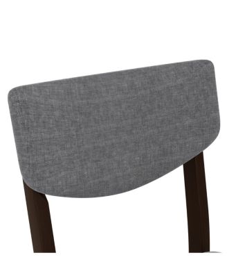 Rustic Farmhouse 4-Piece Dining Chair Set with Fabric Cushion