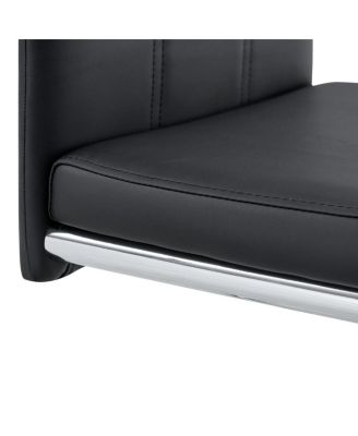 2-Pack PU Upholstered Dining Chairs - Modern High-Back Side Chairs