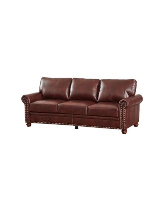 Classic Living Room Nails Sofa Faux Leather
