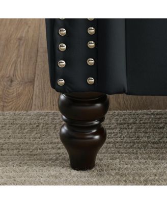 79" Chesterfield Velvet Sofa for Living Room, 3 Seater Tufted Couch