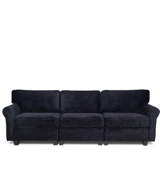 94" 3-Seater Corduroy Sofa Couch with Deep Seats & Removable Cushions