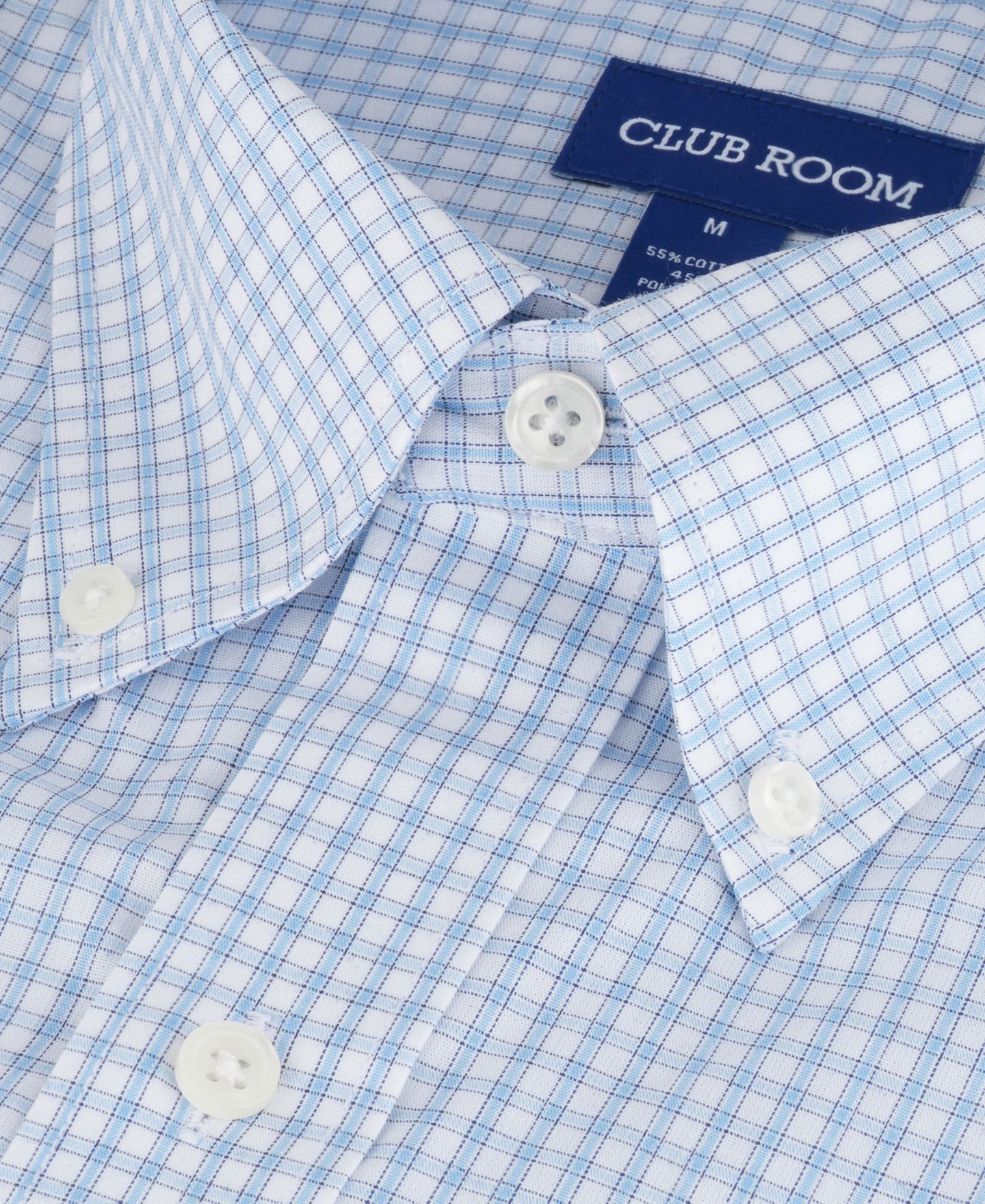 Мужская рубашка Club Room Plaid Regular Fit Dress Shirt, цвет: Синий комбинированный — фото 6