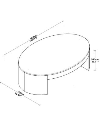 Modern Luxury Oval Coffee Table Center Table for Living Room