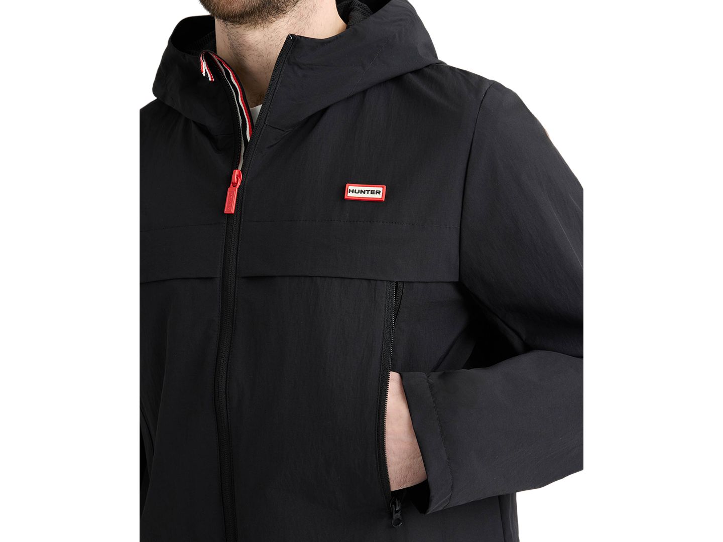 Мужская куртка Hunter Miles Seam Sealed Shell Hooded, цвет: Чёрный — фото 4