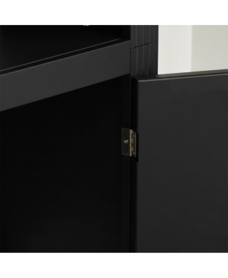 78.75" 3-Pc Bookcase w/ 5-Color LED Light, Retro Style