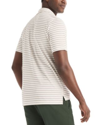 Men's Short-Sleeve Stripe Print Golf Polo Shirt