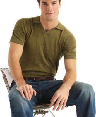 Men's Short-Sleeve Sweater Polo Shirt