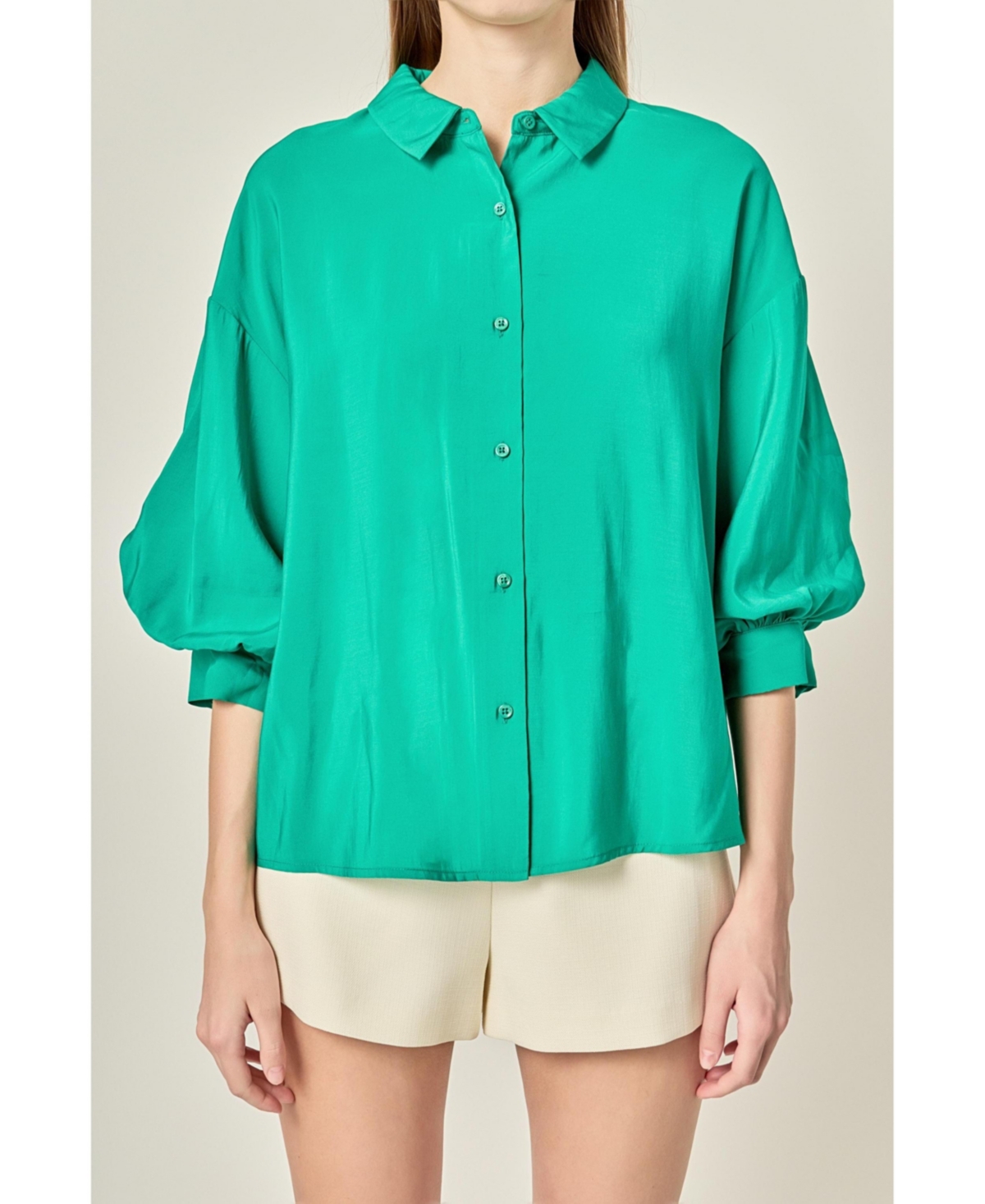 English Factory Women's Balloon Sleeve Shirt