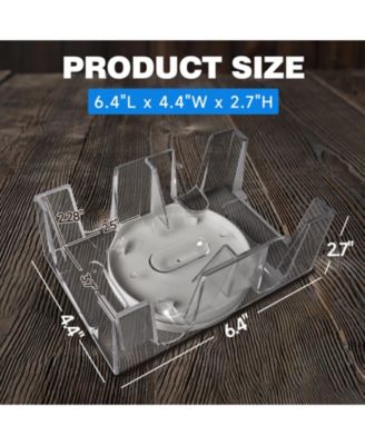 6-Deck Revolving Canasta Card Tray, 360° Rotating Playing Card Holder, Swivel Cards Holders