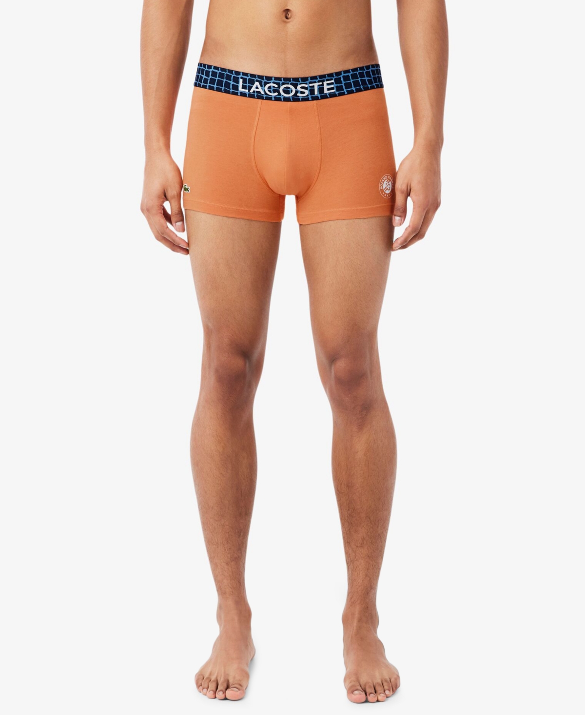 Lacoste Men's Big Croc Logo Trunks, 3-Pack